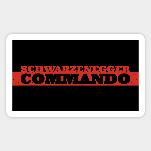 Commando - Schwarzenegger 1985 - 2 Magnet by MalcolmDesigns